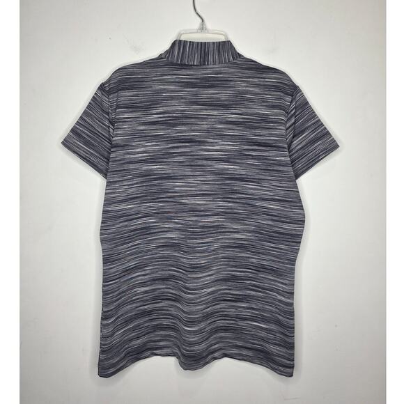 Sport Haley black white spacedye short sleeve polo shirt  medium golf pickleball - Picture 5 of 5